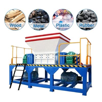 Trituradora de neumáticos de desechos industriales de doble eje Trituradora de reciclaje de caucho