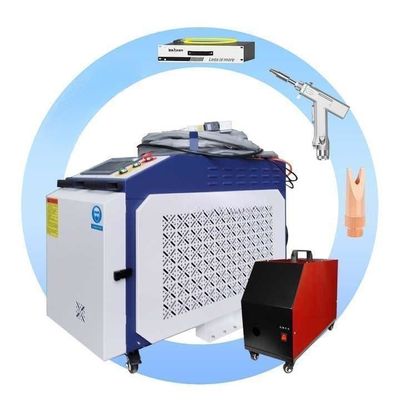 Soldadora láser de fibra portátil totalmente automática 3 en 1 con enfriador de agua