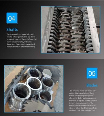 Máquina de trituración de plástico de doble eje Máquina de trituración de papel industrial