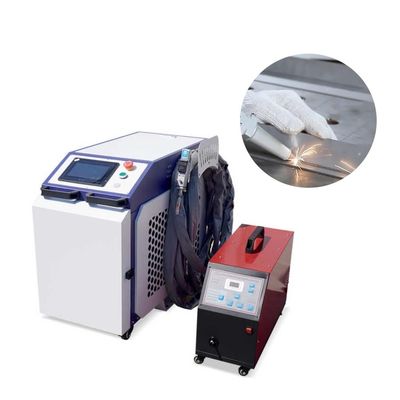Máquina de soldadura láser de brazo robótico de 1400 mm con 500W de potencia de salida máxima y precisión de posicionamiento de luz roja