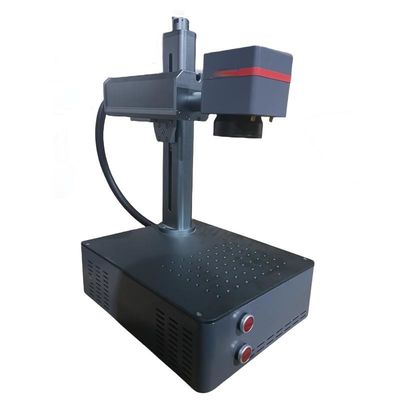 Fibra de metal Raycus de acero 20W 30W 50W Máquina de marcado con láser de plata para etiquetas Logotipo teclado Metal