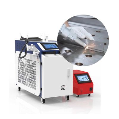 Máquina de soldadura por láser de fibra 1500W 1,5 mm Profundidad de soldadura Precisión de posicionamiento de luz roja