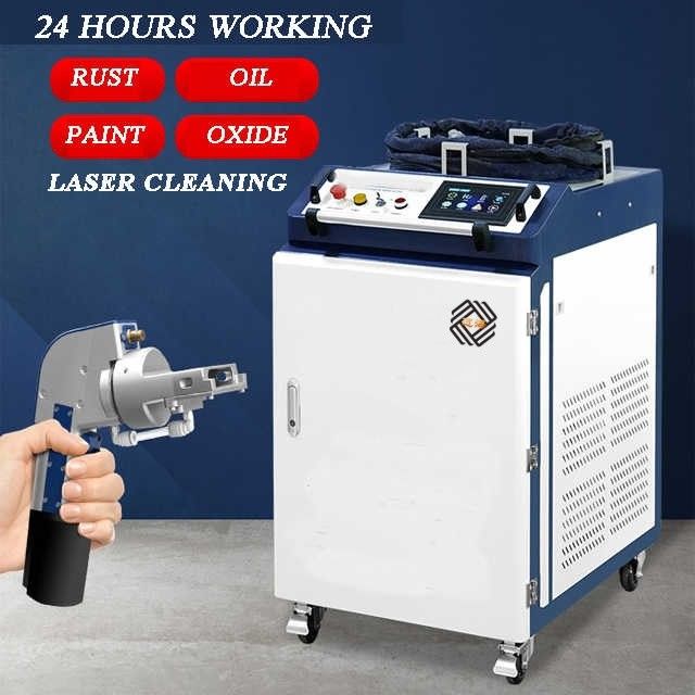 Máquina portátil de limpieza láser 1000W 1500W 3000W JPT Pulso de fibra de aceite de pintura limpiador láser
